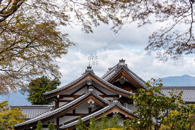 Traditional Japanese architecture in the area of Nanzenji vicinity in Kyoto, Japan
