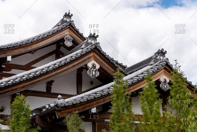 Traditional Japanese architecture in the area of Nanzenji vicinity in Kyoto, Japan