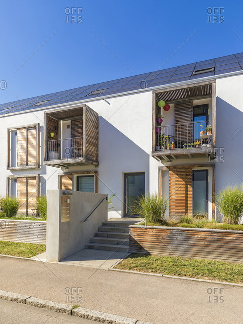 September 4, 2019: Germany- Bavaria- Neu-Ulm- energy efficient house