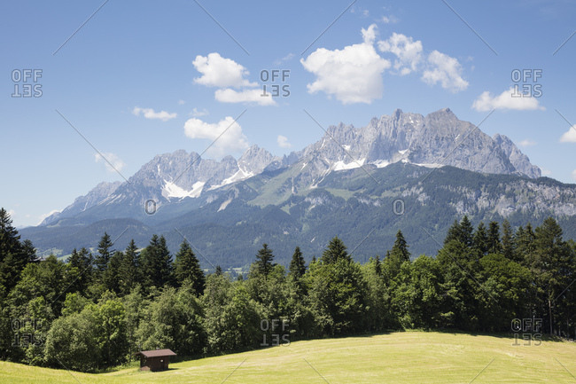 Scenic view of Kaiser Mountains against sky- Kitzbuhel- Tyrol- Austria
