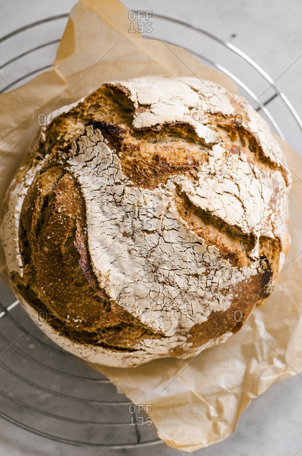 Whole Wheat Sourdough Bread - Offset