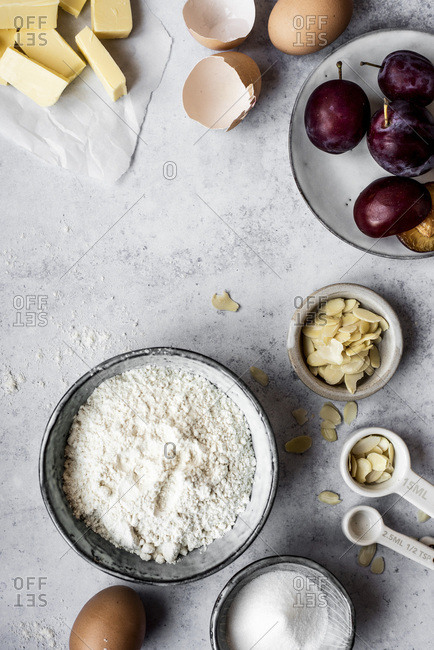 Sweet Short Crust Pastry And Ingredients