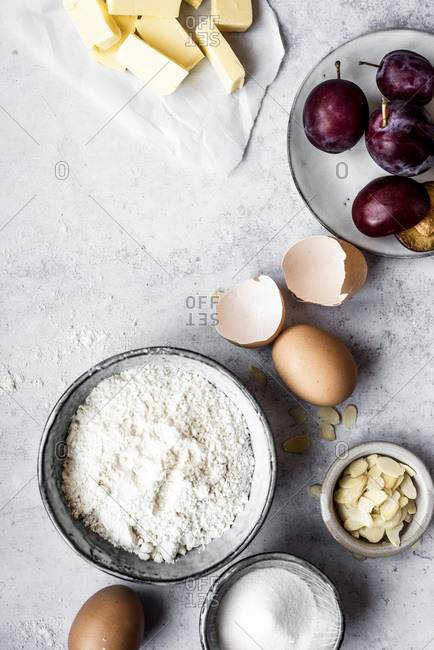 Sweet Short Crust Pastry And Ingredients