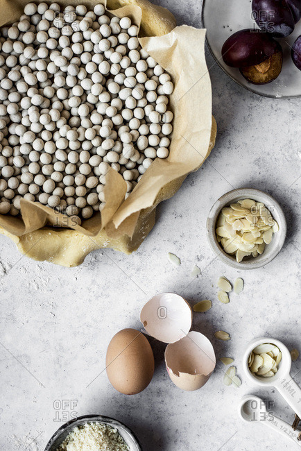 Sweet Short Crust Pastry And Ingredients