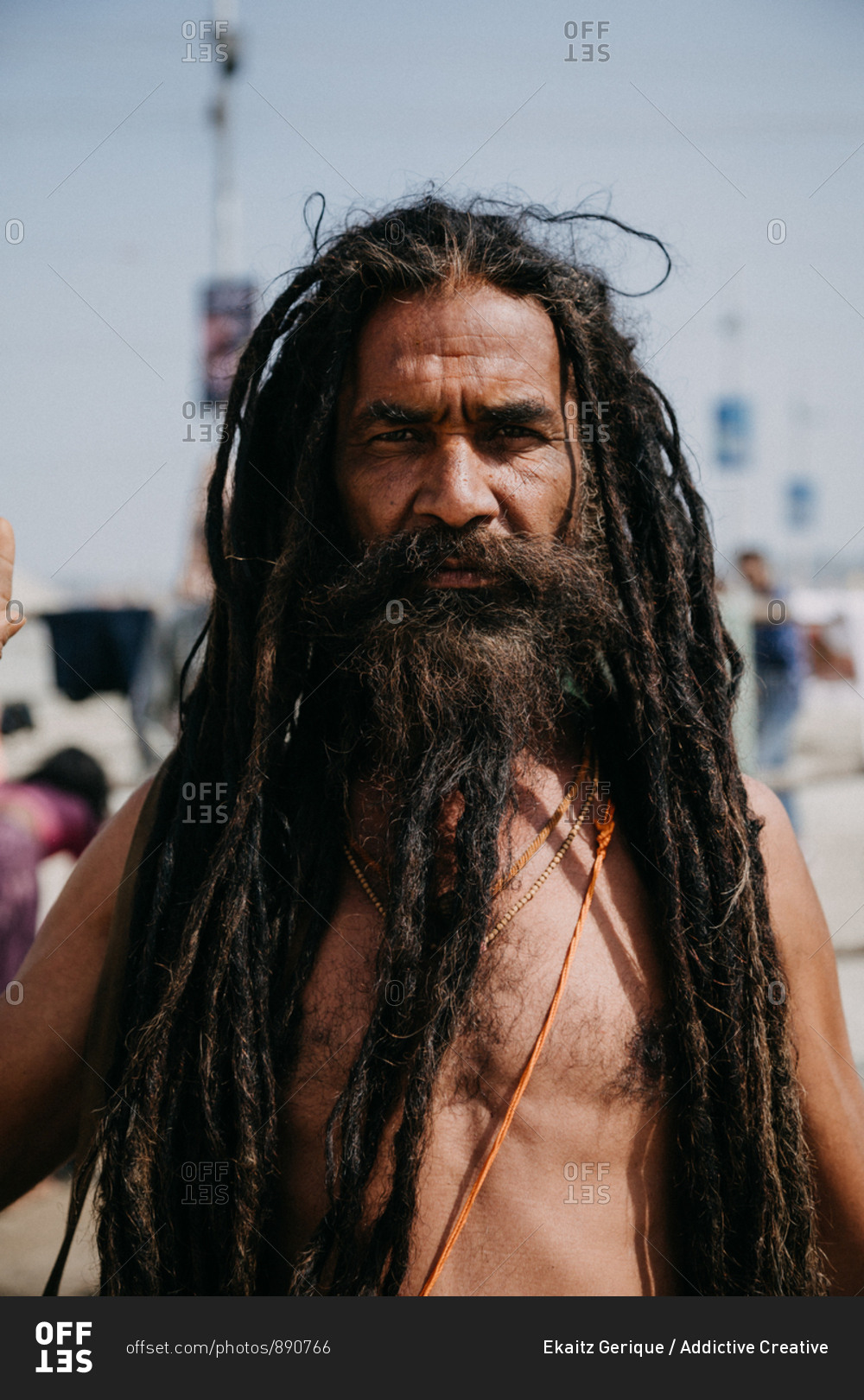 Naked With Dreadlocks