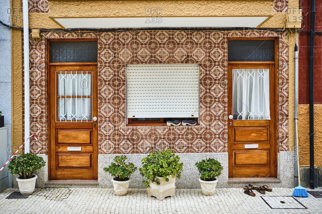 Portugal- Porto- Afurada- Unique house facade seen during daytime