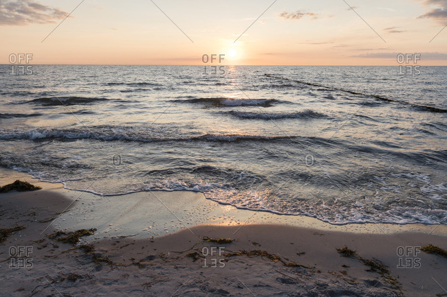 Scenic view of Baltic sea against sky during sunset- Ahrenshoop- Germany