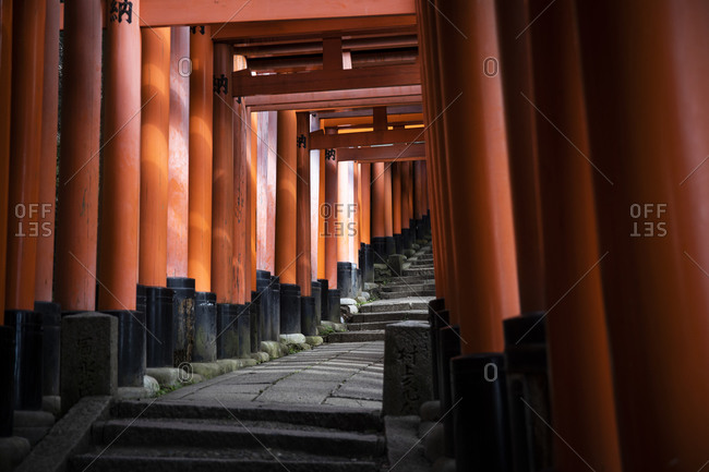 September 17, 2019: Japan- Kyoto Prefecture- Kyoto City- Torii path of Fushimi Inari-taisha temple