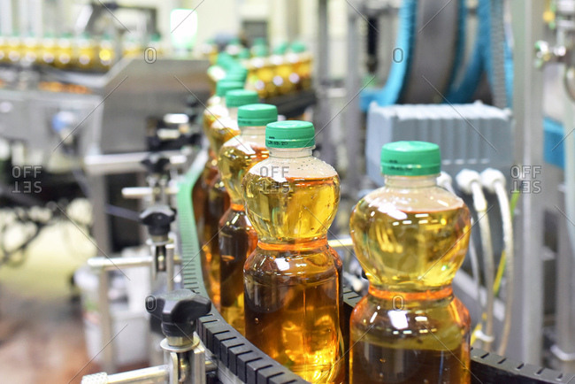 Apple-juice factory- bottling- apple juice