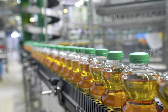 Apple-juice factory- bottling- apple juice