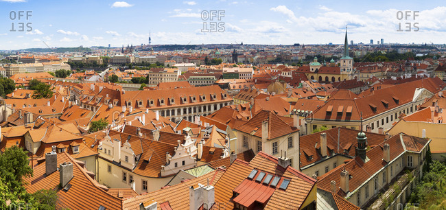 Czech Republic- Prague- Panorama of Lesser Town of Prague