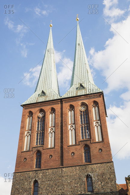Germany- Berlin- Nicholas Quarter- Low angle view of St. Nicholas Church
