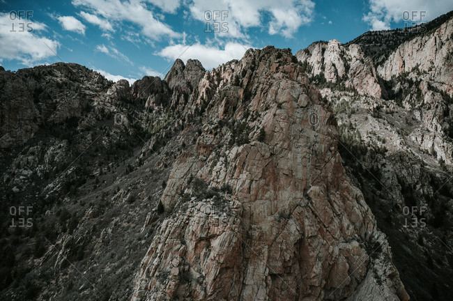 Dramatic view of mountain landscape near Albuquerque New Mexico