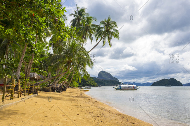 Philippines, MIMAROPA, El Nido - December 24, 2014: Corong Corong beach, El Nido, Palawan, Philippines