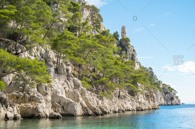 Mediterranean landscape at Calanque d'En-Vau, Cassis, Provence, France