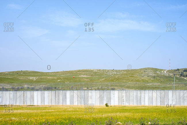 Israeli West Bank Separation Barrier wall, Beit Mirsim, Palestine.