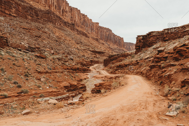 Dirt path in Canyonlands National Park, Utah