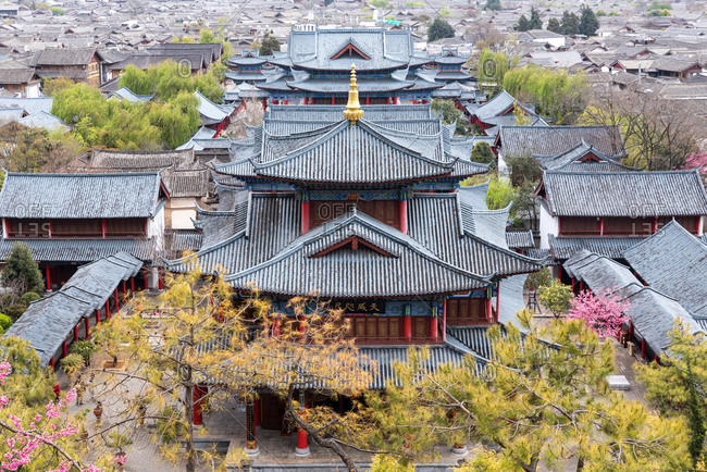 March, 16. 2019: Mu's Residence, the mansion of the Mu family. Lijiang, Yunnan, China