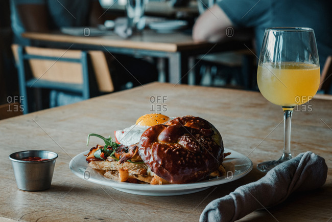 Orange Juice Mimosa Drink In Glass And Carafe For Brunch Outdoors Stock  Photo - Download Image Now - iStock