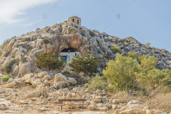 Ayioi Saranta Cave Church, Protaras, Cyprus. The church is aslo known as Saranta Martyres, Forty martyrs or holy Forty church.