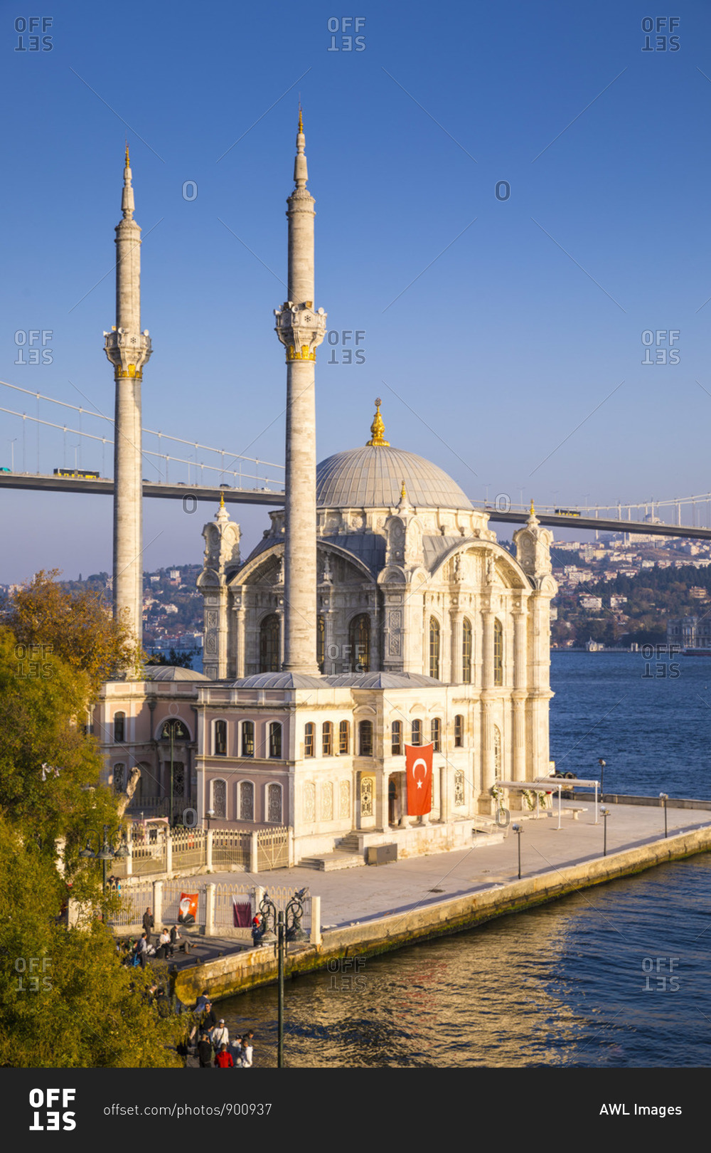 November 12, 2019: Ortakoy Camii (mosque) And The Bosphorus Bridge 