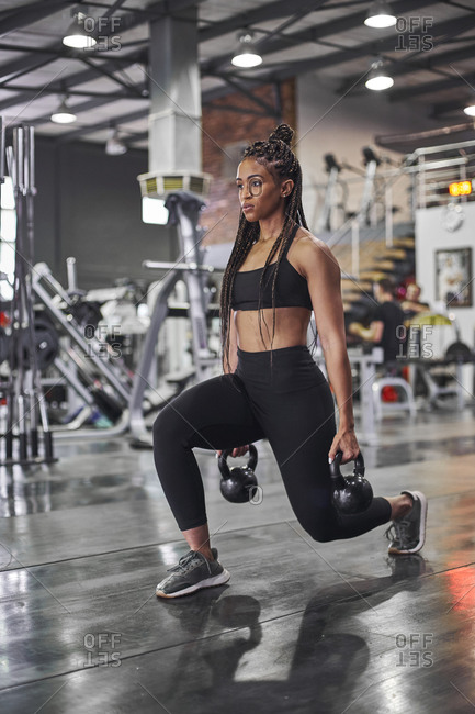 black woman working out