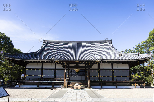 Japan- Kyoto Prefecture- Kyoto- Facade of Ninna-ji Buddhist temple
