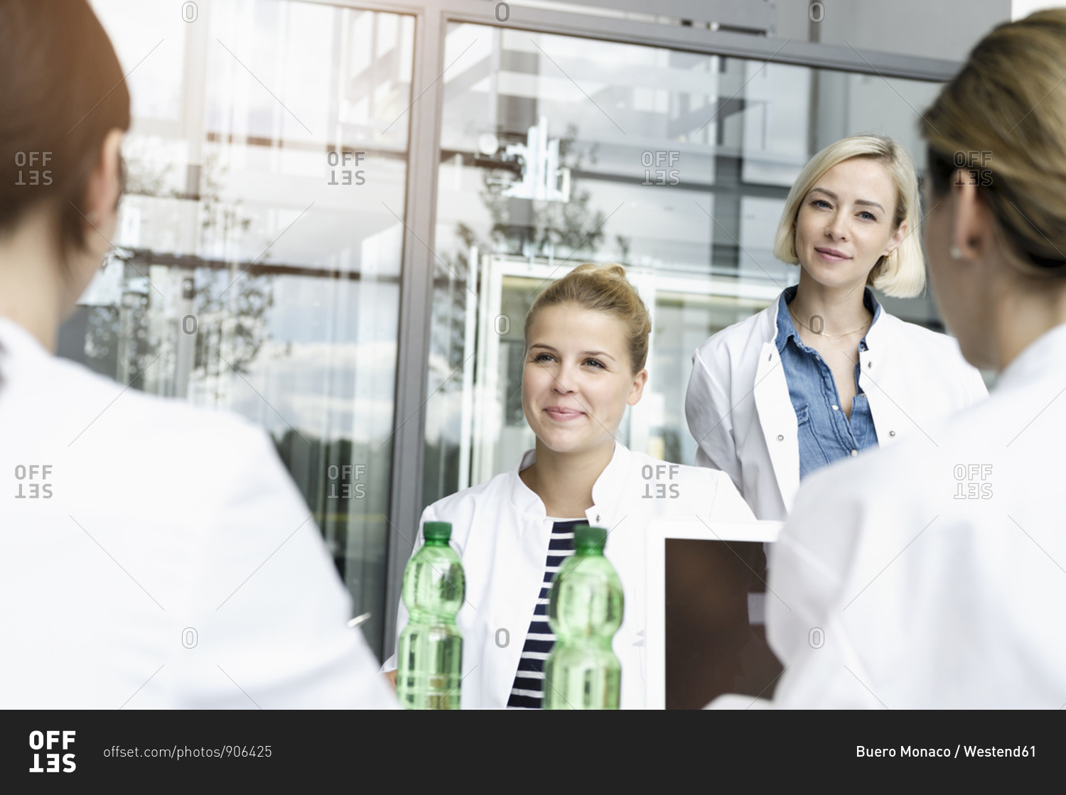 Portrait of female doctors during meeting in hospital