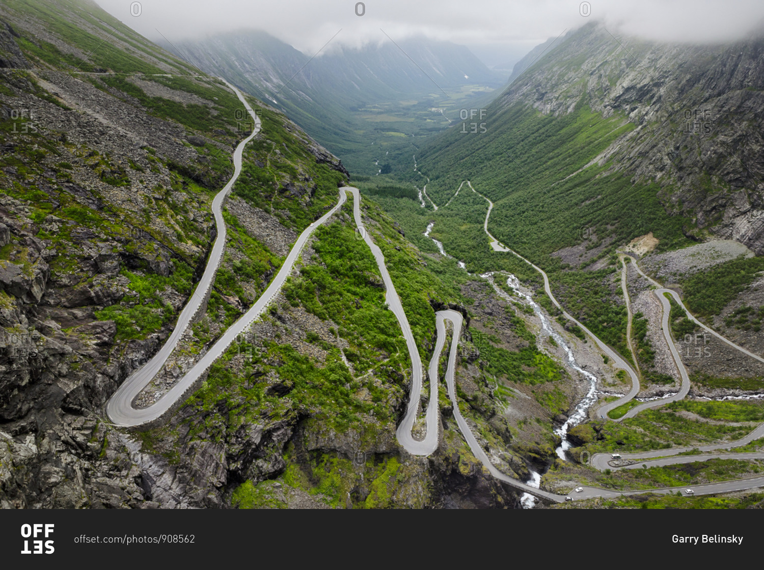 Snake Highway in the Norwegian fjords
