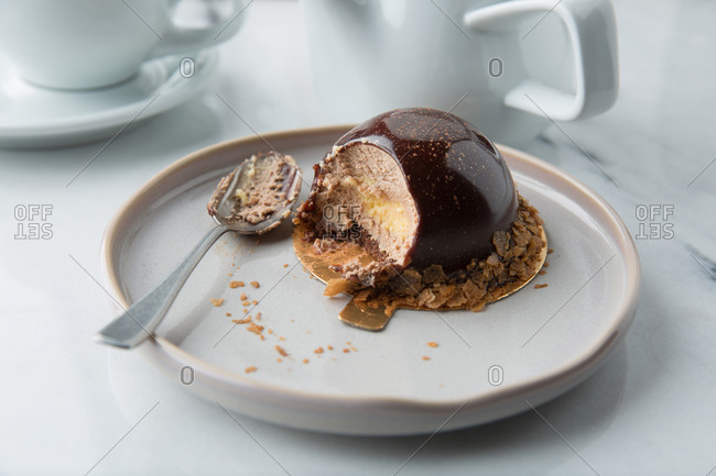 haute cuisine dessert stock photos - OFFSET