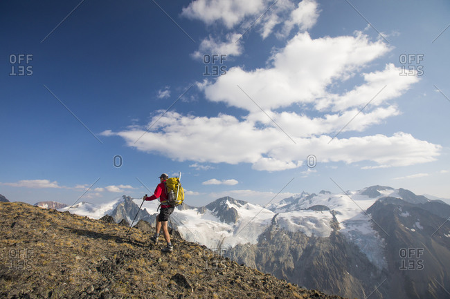 Backpacking above Athelney Pass, British Columbia, Canada