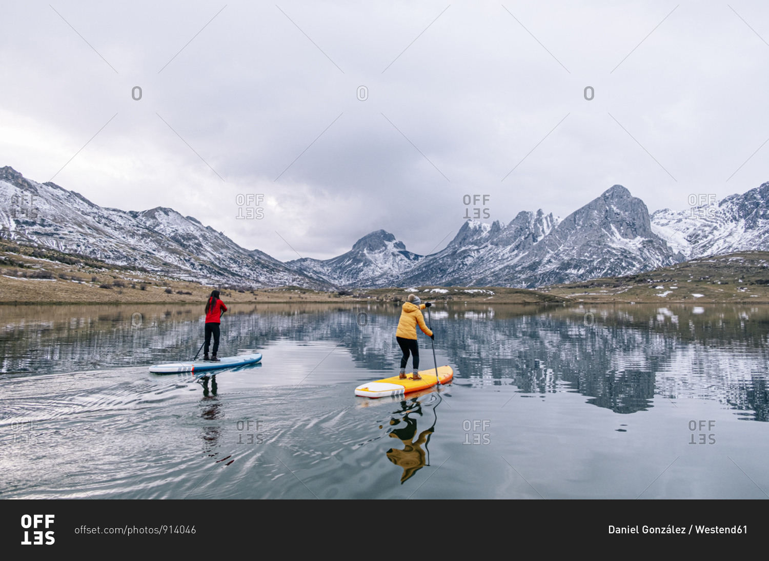 Stand up paddle surfing- Leon- Spain stock photo -
OFFSET