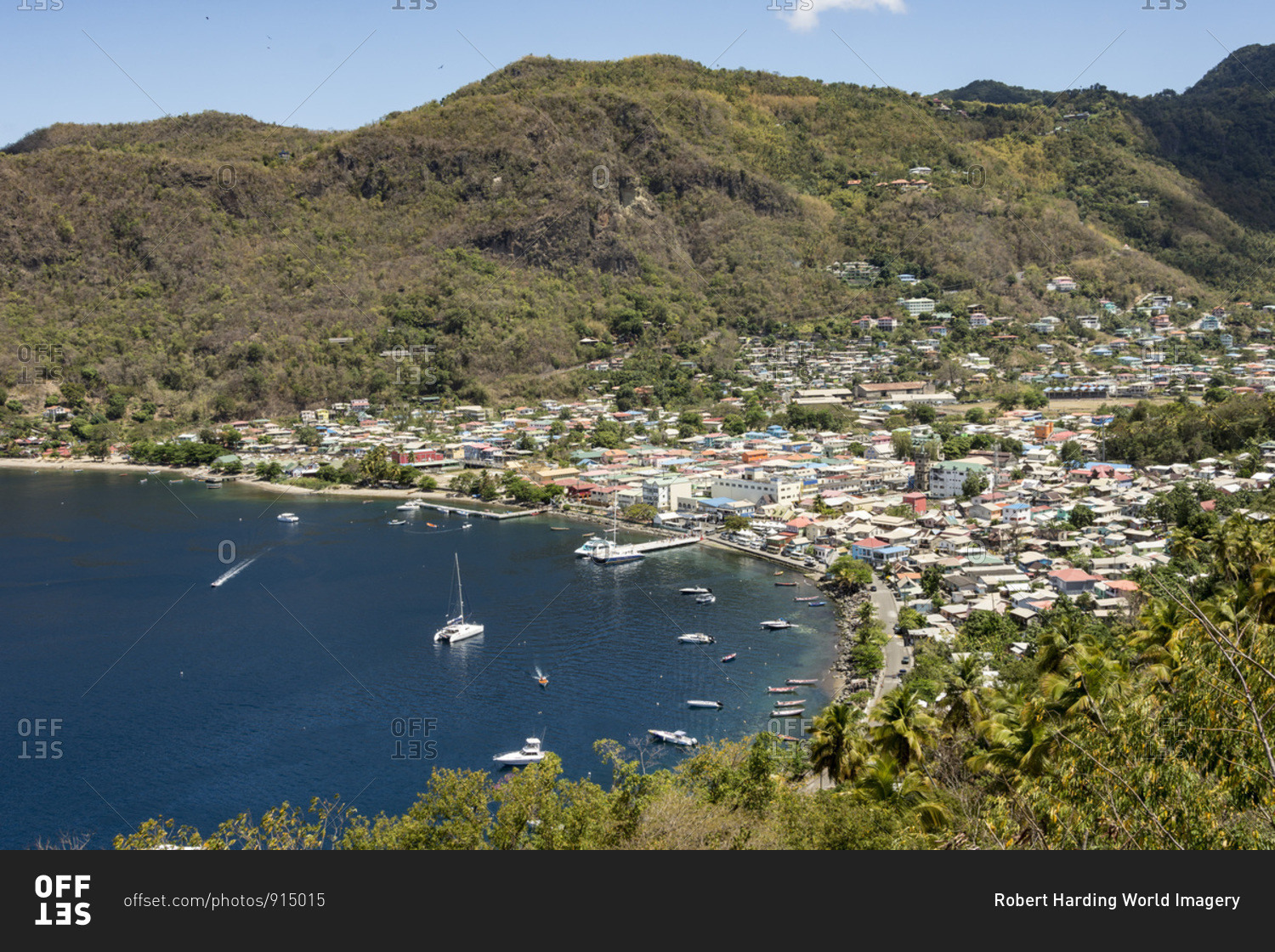 Town of Soufriere, Caribbean island of St. Lucia, Windward Islands, West Indies, Caribbean, Central America