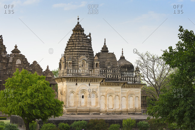 Parvati temple with architectural elements of three religions, Islam, Buddhism, Hinduism, Khajuraho Group of Monuments, UNESCO World Heritage Site, Madhya Pradesh state, India, Asia