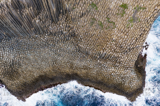 Spain- Canary Islands- La Gomera- Vallehermoso- Los Organos basalt rock formation- Organ Pipe Rock