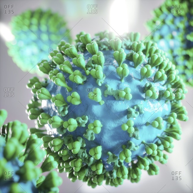Coronavirus particle, illustration - Offset Collection