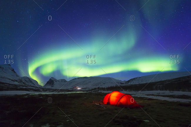 aurora borealis stock photos - OFFSET