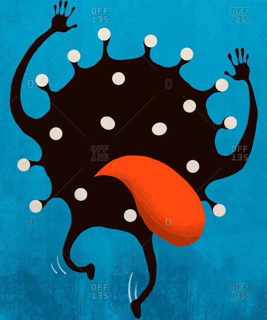 Illustration of the coronavirus cell