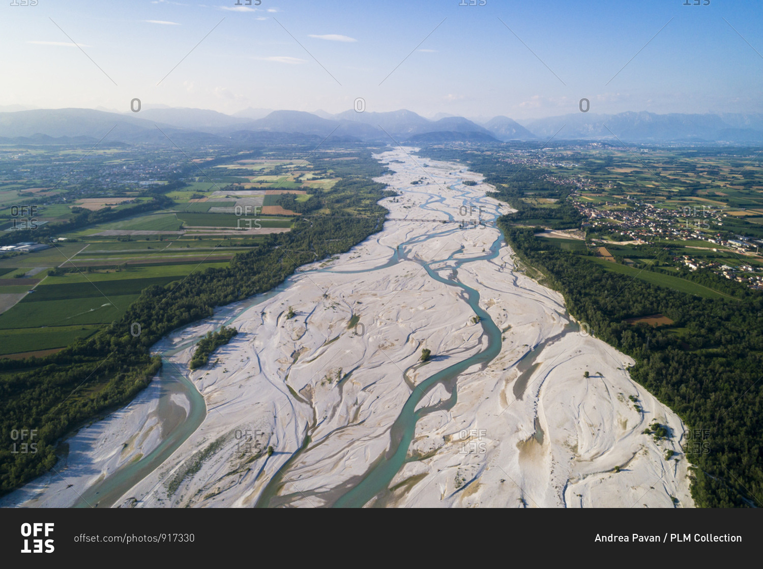 Friuli Venezia Giulia, Italy. The Tagliamento river near the