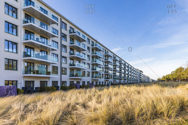 Germany- Mecklenburg-West Pomerania- Ruegen Island- Binz- district Prora- Colossus of Prora- Apartment buildings