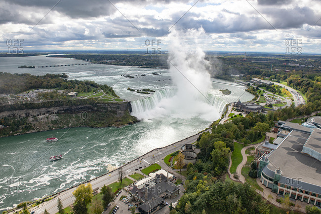Niagara Falls, Ontario, Canada - October 16, 2017: Niagara Falls, Niagra Park, Ontario, Canada