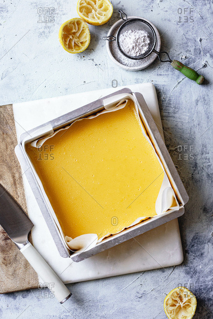 Gluten-free lemon bars with almond flour shortbread crust