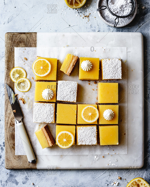 Gluten-free lemon bars with almond flour shortbread crust