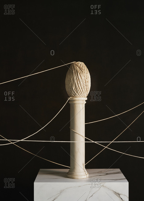 Abstract twine on small pedestal