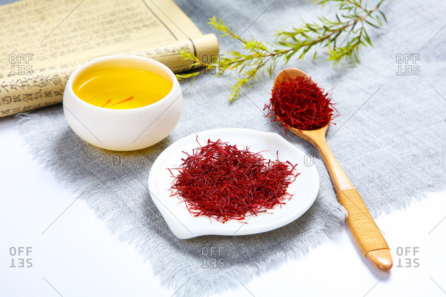 Traditional Chinese Medicine Keeping In Good Health Red Flower Tea Stock Photo Offset