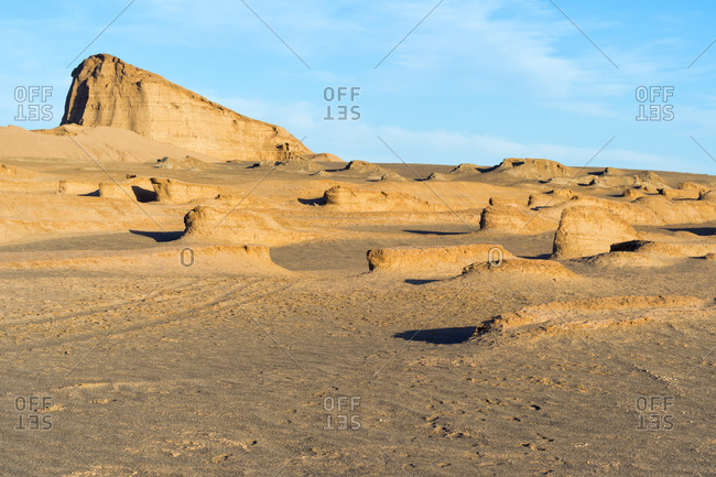 Dasht-e Lut (Lut Desert), rock formations called Kalut, World's hottest place, Kerman Province, Iran, Middle East