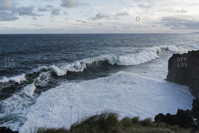 Breaking waves at the coast- Sao Miguel Island- Azores- Portugal