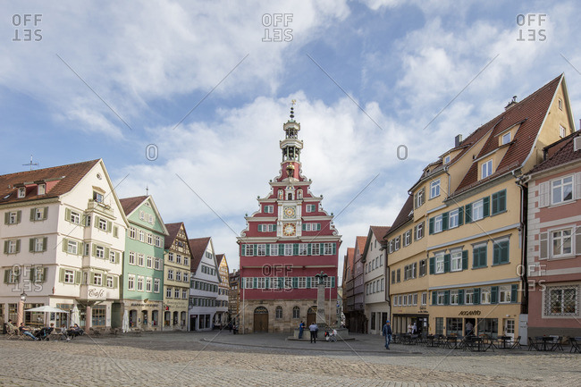 March 19, 2016: Esslingen, old town hall with carillon