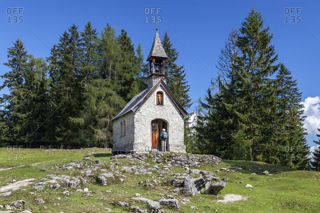 St. Anna Chapel on the Upper Hemmersuppenalm, Reit im Winkl, Chiemgau Alps, Chiemgau, Upper Bavaria, Bavaria, Southern Germany, Germany, Europe