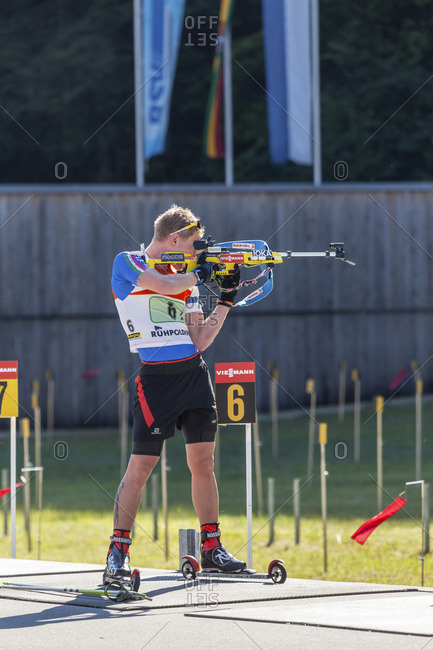 September 12, 2015: German Biathlon Championship, Relay in the Chiemgau-Arena, Ruhpolding, Chiemgau, Upper Bavaria, Bavaria, Germany